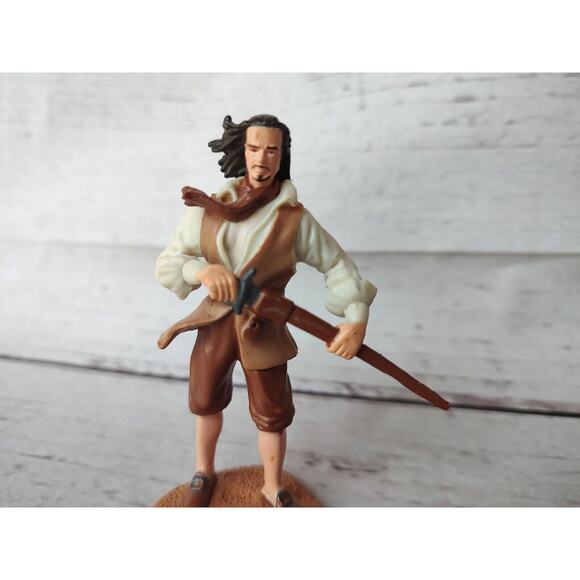Disney Pirates Of The Caribbean Figure Will Turner Brown Pants Vest Plastic Vtg - Picture 2 of 7